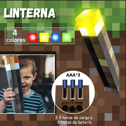 LAMPARA MINECRAFT ® ilumina tus espacios al mejor estilo gamer.
