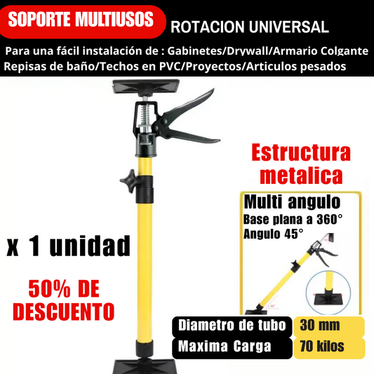 SOPORTE MULTIUSOS®  levanta y sostiene tus productos pesados sin ayuda.